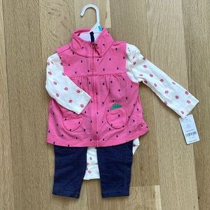 CARTERS - Baby girl 3 piece outfit